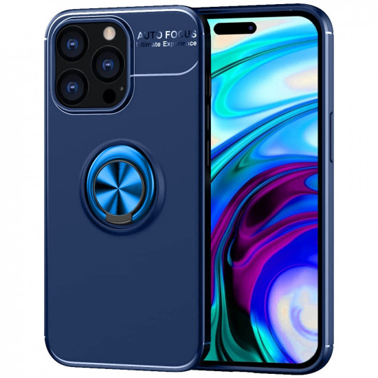 Θήκη Ancus AutoFocus Shockproof με Ring Holder για Apple iPhone 14 Pro Max Μπλε 37958