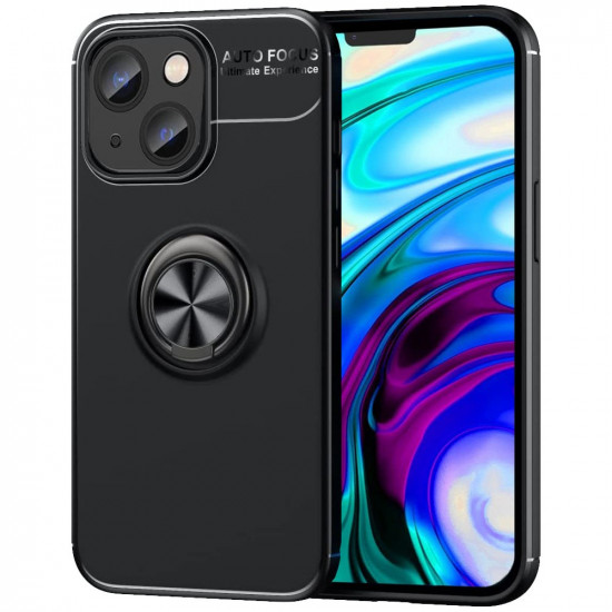 Θήκη Ancus AutoFocus Shockproof με Ring Holder για Apple iPhone 14 Μαύρη 37964