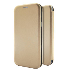 Θήκη Book Ancus Magnetic Curve για Apple iPhone 15 Pro Max TPU Χρυσαφί 40310