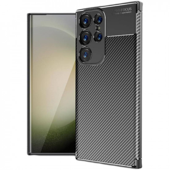 Θήκη Ancus AutoFocus Carbon Fiber για Samsung SM-S928 Galaxy S24 Ultra 5G  Μαύρη 40955