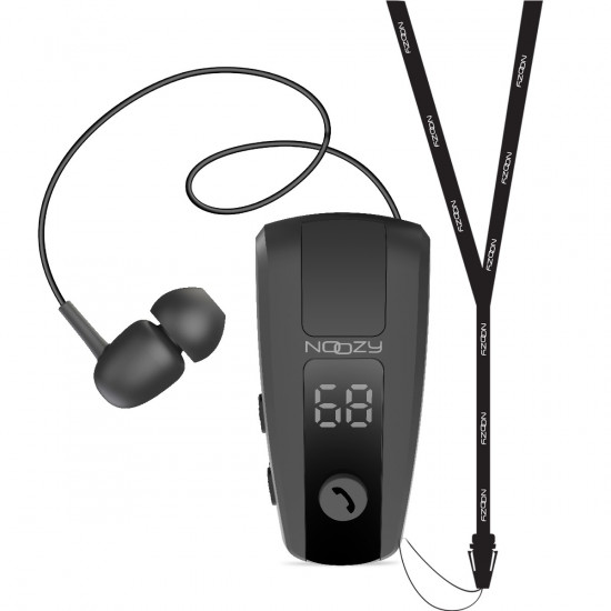 Bluetooth Hands Free Noozy Roller BH69 V.5.2 με LED Οθόνη Δόνηση και Strap Λαιμού Multi Pairing Μαύρο με 11 Ώρες Λειτουργίας 41162