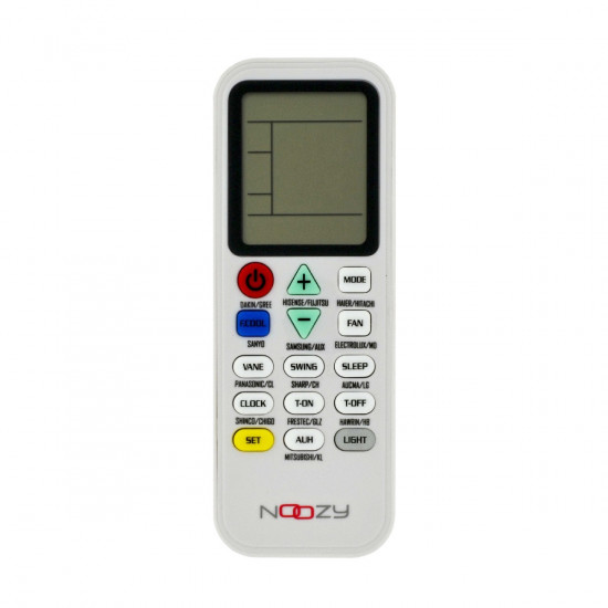 Τηλεχειριστήριο Universal Noozy RC5 για Κλιματιστικά Έτοιμο για Χρήση Χωρίς Προγραμματισμό με Φωτιζόμενη Οθόνη 45198