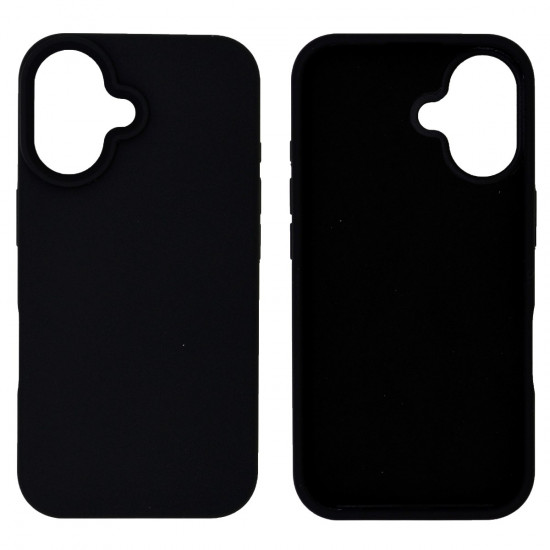 Θήκη Ancus Silicon Liquid για Apple  iPhone 16 Μαύρη 45517