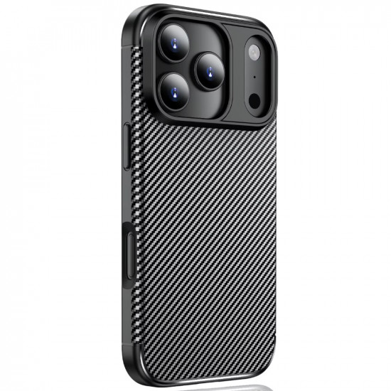 Θήκη Ancus AutoFocus Carbon Fiber για Apple iPhone 17 Pro Max Μαύρη 50816