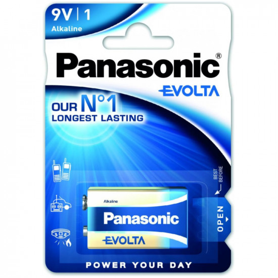 Μπαταρία Αλκαλική Panasonic Evolta 6LR61EGE 9V Τεμ.1 49349