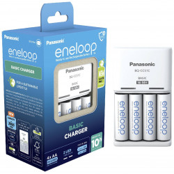 Φορτιστής Μπαταριών Panasonic Eneloop BQ-CC51 για AA/AAA με 4 ΑΑ Μπαταρίες 2000mAh BK-3MCDE 36612
