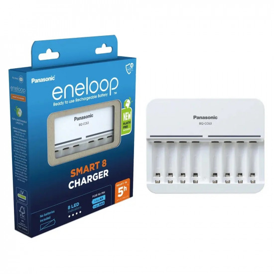 Φορτιστής Μπαταριών Panasonic Eneloop BQ-CC63E για AA/AAA 8 Θέσεων 46271