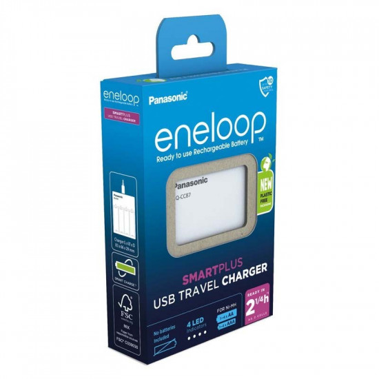 Φορτιστής Μπαταριών Panasonic Eneloop BQ-CC87 για AA/AAA 4 Θέσεων με Λειτουργία Powerbank 39041