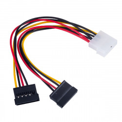 Αντάπτορας με Καλώδιο Akyga AK-CA-16 Molex Αρσενικό/ 2x SATA Θηλυκό 2x 15cm 38464