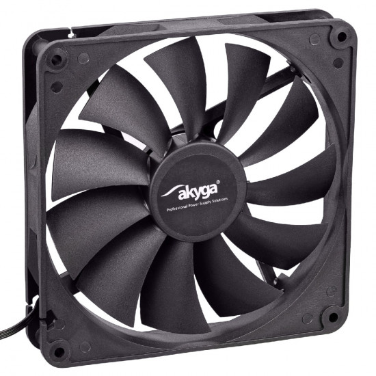 Case Fan Akyga AW-14A-BK 140mm Molex + 3pin Μαύρο 38481