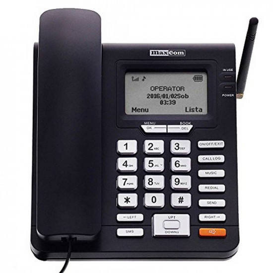 Σταθερό GSM Τηλέφωνο Maxcom Comfort MM28D Μαύρο με Λειτουργία Κινητού Τηλεφώνου και Ραδιόφωνο 16122