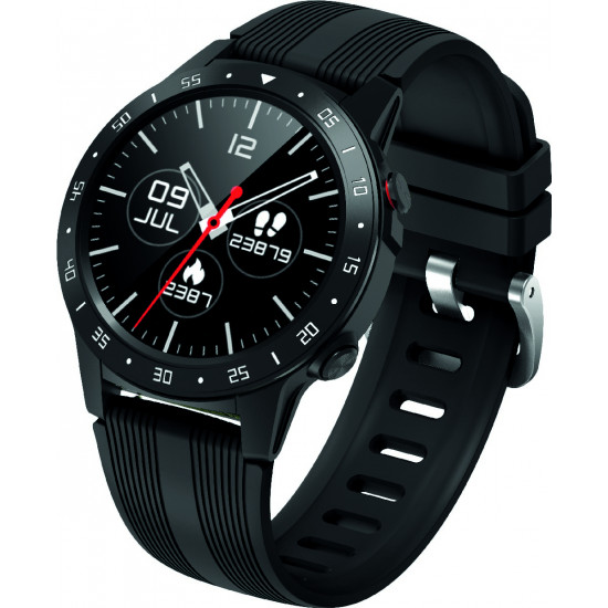 Maxcom Smartwatch FitGo FW37 Argon IP67 320mAh Μαύρο Silicon Band 28329