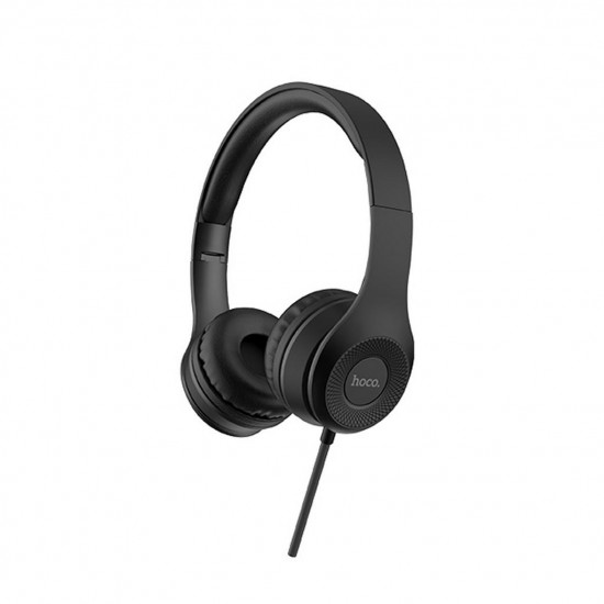 Ακουστικά Stereo Hoco W21 Graceful Charm 3.5mm με Μικρόφωνο Μαύρα 25867