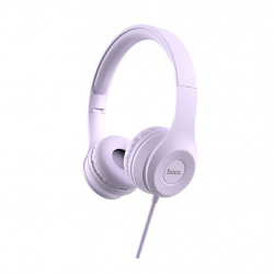 Ακουστικά Stereo Hoco W21 Graceful Charm 3.5mm με Μικρόφωνο Μωβ 25869