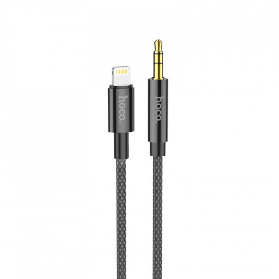 Καλώδιο σύνδεσης Ήχου Hoco UPA19 Braided Lightning Αρσενικό σε 3.5mm Αρσενικό Μαύρο 1m 34622