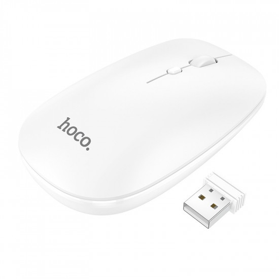 Bluetooth Ποντίκι Hoco GM15 Business Wireless Mouse με 3 Πλήκτρα Λευκό DPI 800-1200-1600 34673