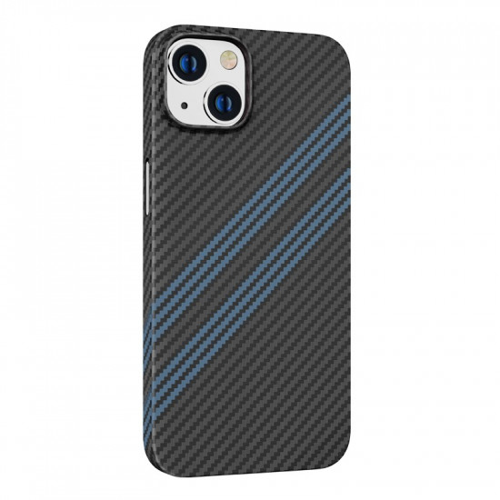 Θήκη Hoco Slim Kevlar Texture για Apple iPhone 14 Μαύρο Μπλε 37522