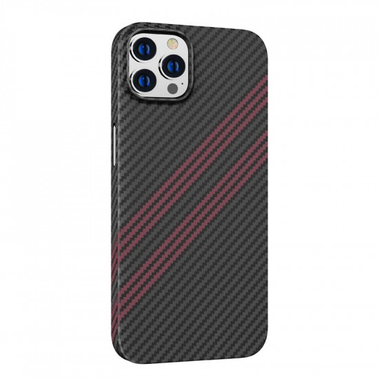 Θήκη Hoco Slim Kevlar Texture για Apple iPhone 14 Pro Μαύρο Κόκκινη 37527