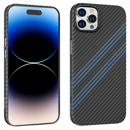 Θήκη Hoco Slim Kevlar Texture για Apple iPhone 14 Pro Max Μαύρο Μπλε 37530