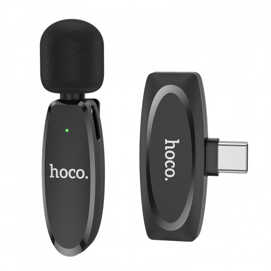 Μικρόφωνο Πέτου Ασύρματο Hoco L15 Crystal Lavalier USB-C 2.4Ghz HD 15m 6h 39140