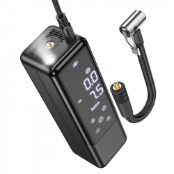 Smart Air Pump Hoco ZP5 May 3.5 bar Πίεση Αέρα με 4 Τρόπους Λειτουργίας Led Ένδειξη και Φακό 3μ Καλώδιο Μαύρο 40433