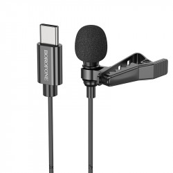Μικρόφωνο Πέτου Borofone BFK11 Elegant Lavalier με USB-C Καλώδιο 2m 46564