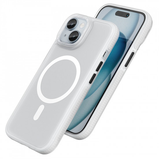 Θήκη Hoco Premium Series Drop Proof Magnetic Mag-charge για Apple iPhone 15 Plus Λευκή 40593