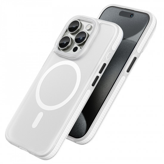 Θήκη Hoco Premium Series Drop Proof Magnetic Mag-charge για Apple iPhone 15 Pro Λευκή 40591