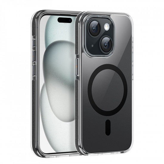 Θήκη Hoco Magnetic Premium Series Anti-Drop Magnetic Mag-charge για Apple iPhone 15 Smoke 40565
