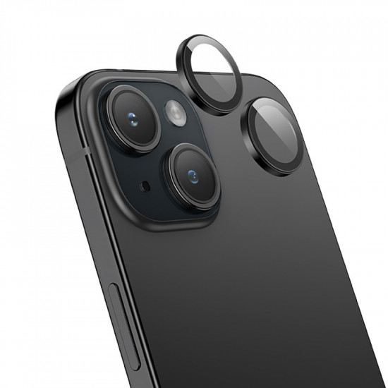 Προστασία Κάμερας Hoco 3D Metal V14 για Apple iPhone 15 / 15 Plus Μαύρο 40471