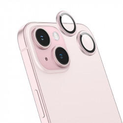 Προστασία Κάμερας Hoco 3D Metal V14 για Apple iPhone 15 / 15 Plus Ροζ 40472