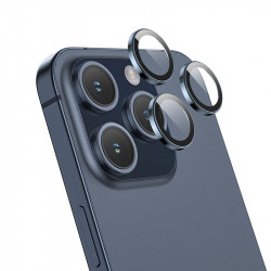 Προστασία Κάμερας Hoco 3D Metal V14 για Apple iPhone 15 Pro 15 Pro Max 16 Pro 16 Pro Max Dark Blue 40470