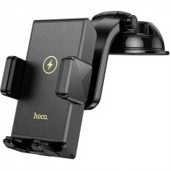 Βάση Στήριξης Αυτοκινήτου Hoco HW22 Precious με Wireless Fast Charger έως 15W USB Μαύρη 4.5