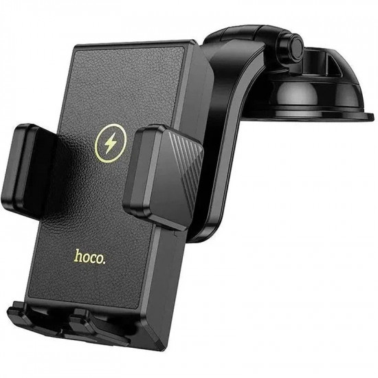 Βάση Στήριξης Αυτοκινήτου Hoco HW22 Precious με Wireless Fast Charger έως 15W USB Μαύρη 4.5