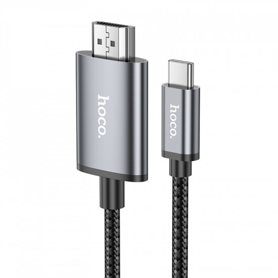 Καλώδιο Hoco UA27 Type-C σε HDMI 4K 30Hz Braided Μαύρο 2m 46538