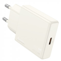 Φορτιστής Ταξιδίου Hoco N44 Biscuit Ultra Thin USB-C PD30W Fast Charge Moonlight White 45664