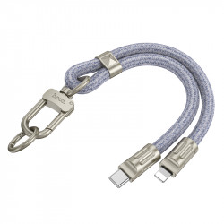 Hoco GH5 Καλώδιο Φόρτισης/Λουράκι Καρπού USB-C σε Lightning  PD20W Braided Μπλέ 22cm 45700