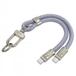 Hoco GH5 Καλώδιο Φόρτισης/Λουράκι Καρπού USB-C σε USB-C  60W 3A Braided Μπλέ 22cm 45702