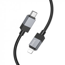 Καλώδιο Hoco X110 Honorific USB-C σε Lightning 27W Braided Μαύρο 1m 46201