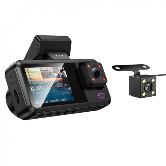 Καταγραφική Κάμερα Αυτοκινήτου Hoco DV15 720p HD 150mAh Wifi Ultra Wide Γωνία Λήψης 140° 2