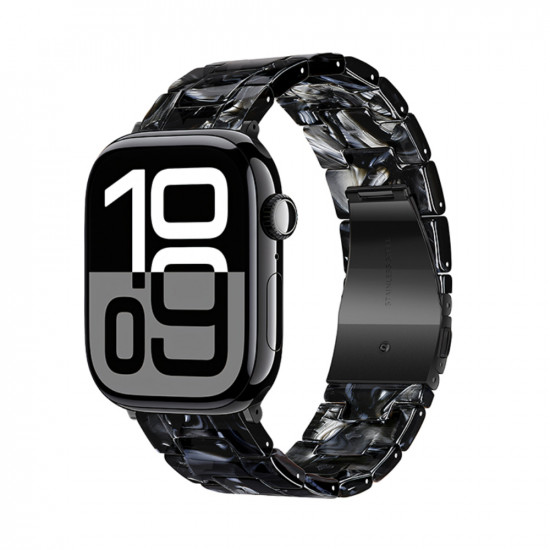 Watchband Hoco WA36 Elegant Series 38/40/41/42mm Πλαστικό Μπρασελέ Strap για Apple Watch series 1/2/3/4/5/6/7/8/9/SE/SE2 Μαύρο 50239