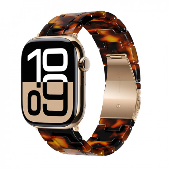 Watchband Hoco WA36 Elegant Series 38/40/41/42mm Πλαστικό Μπρασελέ Strap για Apple Watch series 1/2/3/4/5/6/7/8/9/SE/SE2 Ταρταρούγα 50241
