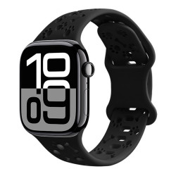 Watchband Hoco WA38 Time Series 38/40/41/42mm Silicon Strap για Apple Watch series 1/2/3/4/5/6/7/8/9/SE/SE2 Μαύρο 50214