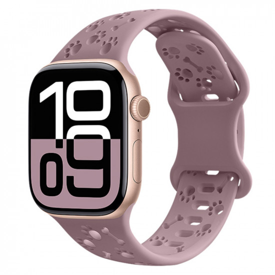 Watchband Hoco WA38 Time Series 38/40/41/42mm Silicon Strap για Apple Watch series 1/2/3/4/5/6/7/8/9/SE/SE2 Ροζ 50217