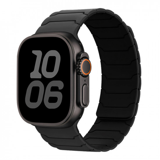 Watchband Hoco WA39 Flex Series 38/40/41/42mm Silicon Strap για Apple Watch series 1/2/3/4/5/6/7/8/9/SE/SE2 Μαύρο 50207