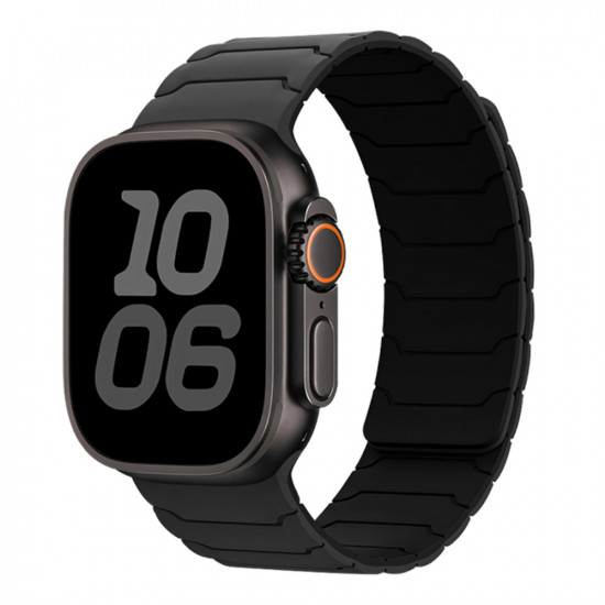 Watchband Hoco WA39 Flex Series 44/45/46/49mm Silicon Strap για Apple Watch series 1/2/3/4/5/6/7/8/9/se/ultra1/ultra2 Μαύρο 50211