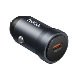 Φορτιστής Αυτοκινήτου Hoco Z62A Mini QC PD30W 1xUSB-C Alluminum Alloy Μαύρος 50604