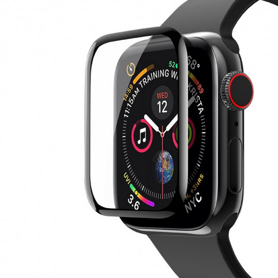 Tempered Glass Hoco 0.15mm Curved Silk Screen 40mm για Apple Watch 4 Μαύρο 24537
