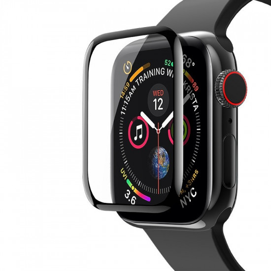 Tempered Glass Hoco 0.15mm Curved Silk Screen 44mm για Apple Watch 4 Μαύρο 28495