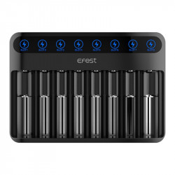 Φορτιστής Μπαταριών Efest LUSH Q8  με 8 Θέσεις Ένδειξη Μπαταρίας συμβατό με  Μπαταρίες 10340-18700 και 20700-26650 35754
